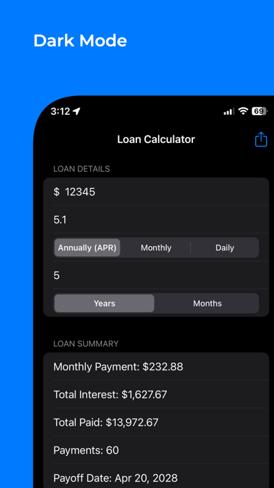 Screenshot #3 pour Loan Calculator: Plus