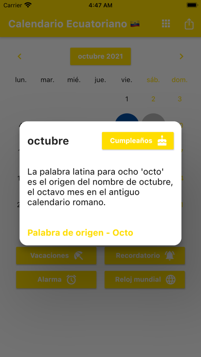 Calendario Ecuatoriano 2024 Screenshot