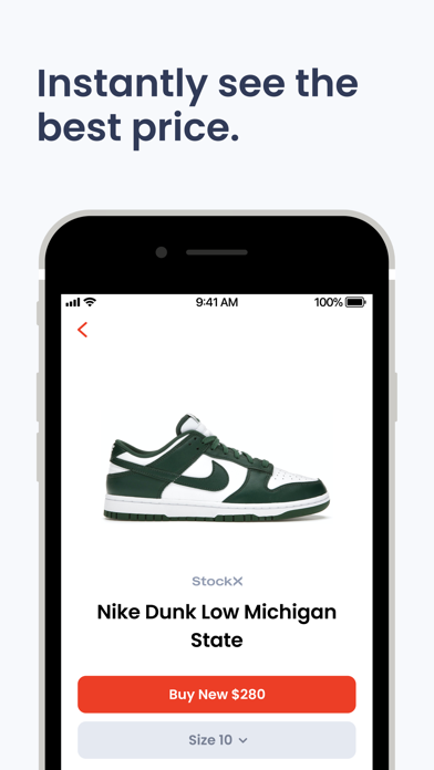Sanctuary: Sneaker Market Data Screenshot
