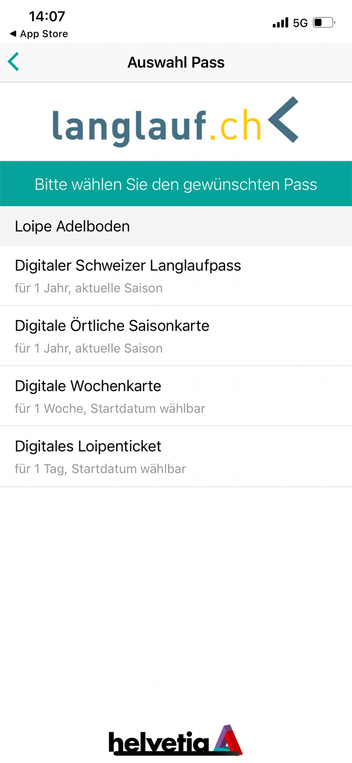 Digitaler Langlaufpass