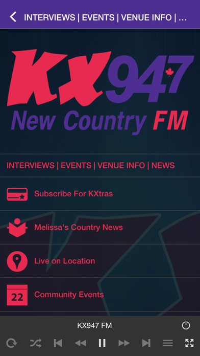 KX947 FM Screenshot
