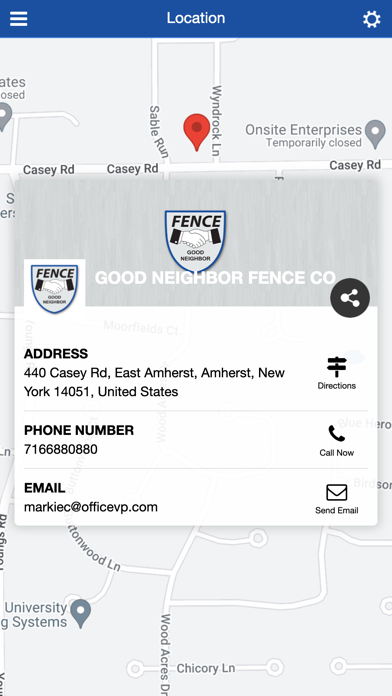 Good Neighbor Fence Company Screenshot