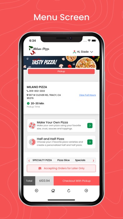 Milano Pizza Tracy Screenshot