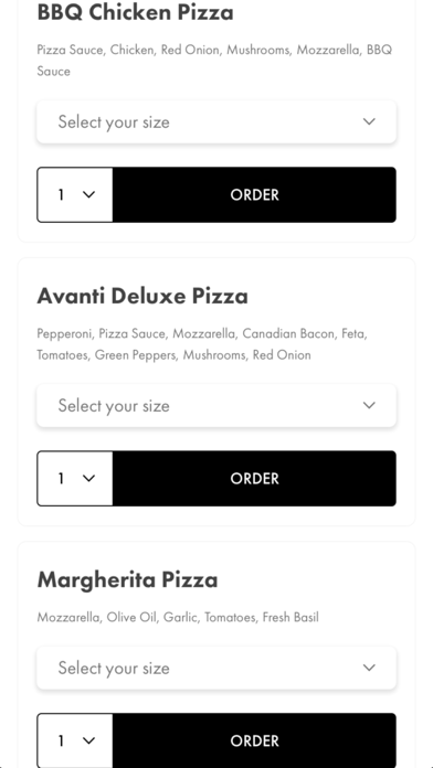 Avanti Pizza and Pasta Screenshot