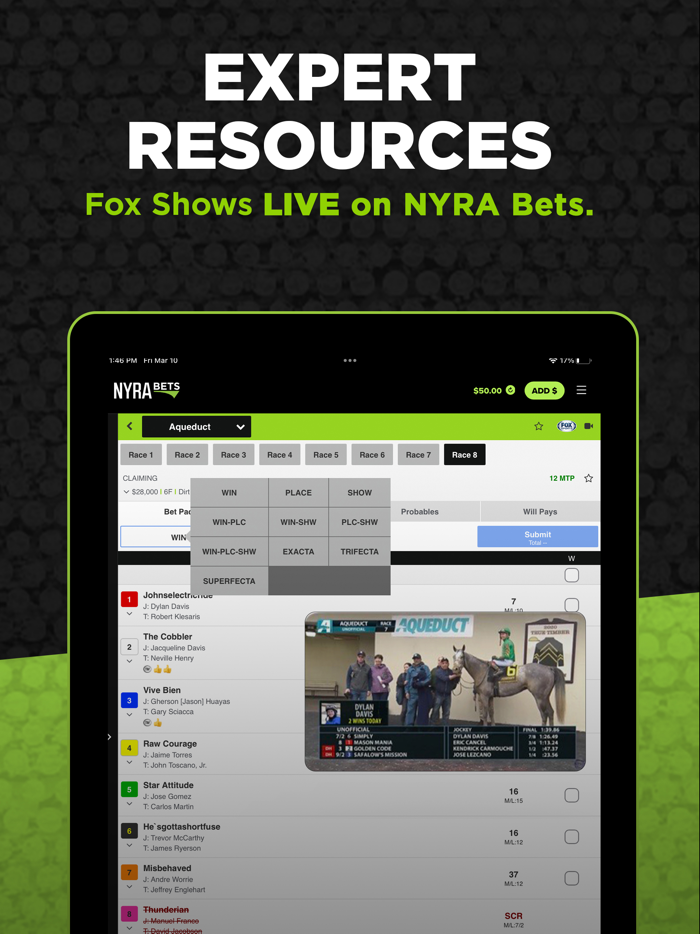 NYRA Bets - Horse Race Betting