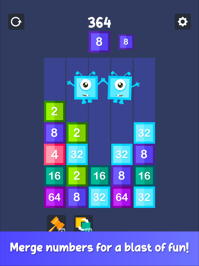 Drop and Merge Number Block Game