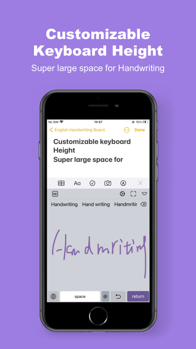 English Handwriting Board Screenshot