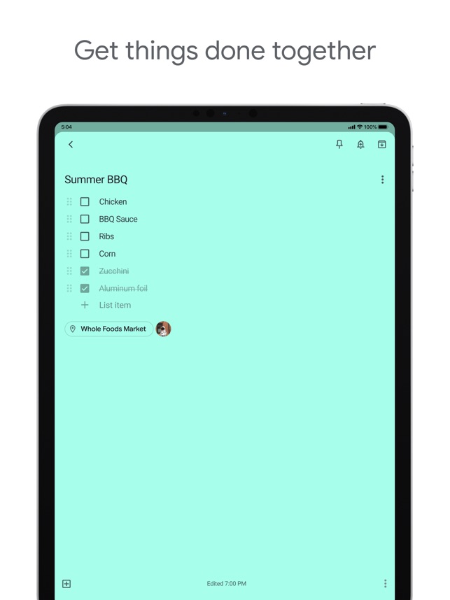 Google Keep - Notes and lists on the App Store