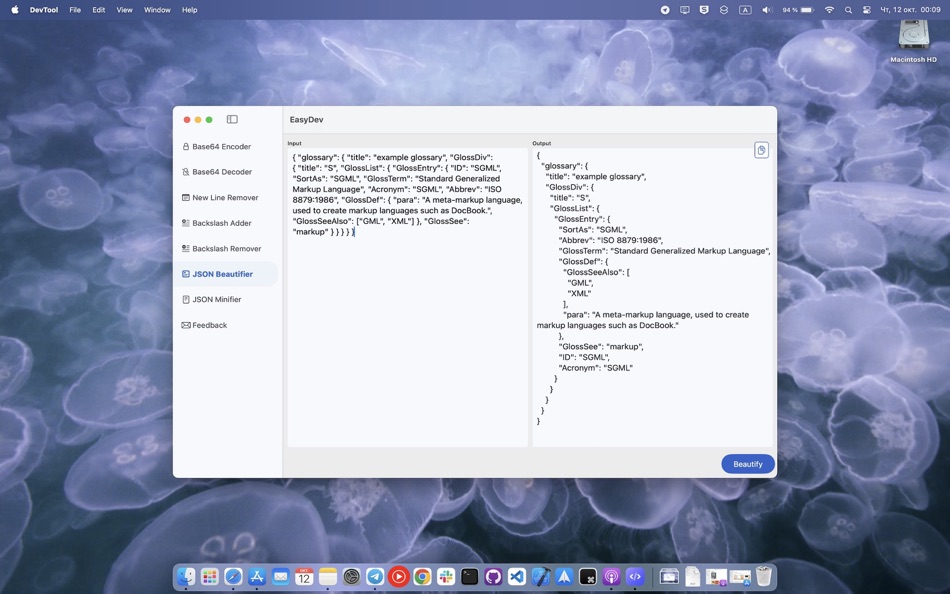 #4. EasyDev (macOS) بواسطة: Orkhan Alizada