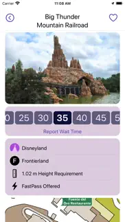 wait times: disneyland paris iphone screenshot 2