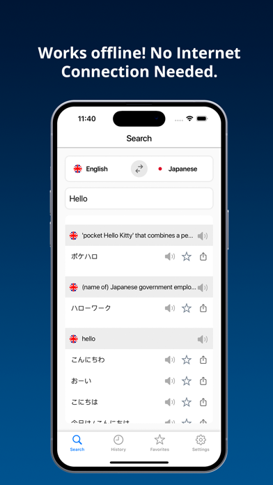 Screenshot #2 pour English-Japanese Dictionary +