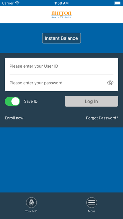 Milton Savings Bank Screenshot