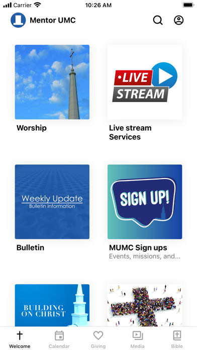 Mentor United Methodist Church Screenshot