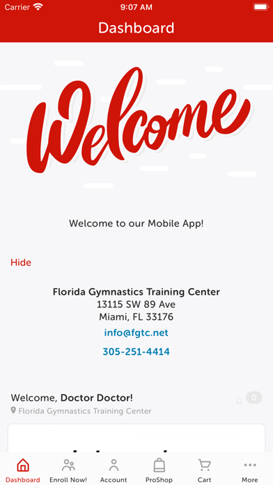 Florida Gymnastics Training Screenshot