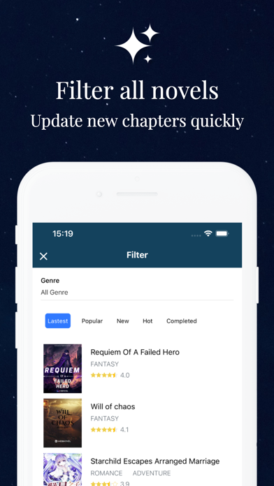 NovelBin: Ultimate Novel App Screenshot