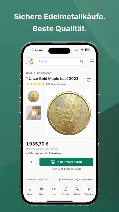 Kettner Edelmetalle App Screenshot