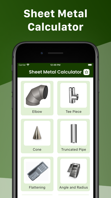 Sheet Metal Calculator Screenshot