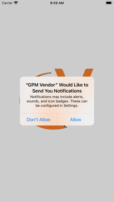 GPM Vendor Screenshot