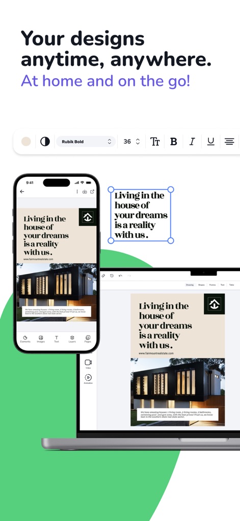 Book Cover Maker by Desygne‪r - Discover the seamless cross-device design synchronization and consistent editing tools, ensuring creative continuity from any location.