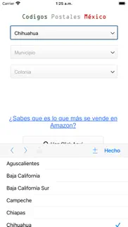 códigos postales méxico iphone screenshot 1
