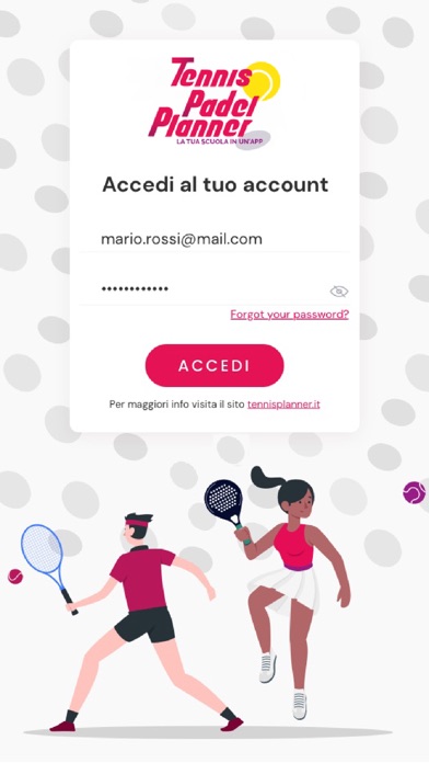 Tennis Padel Planner App Screenshot
