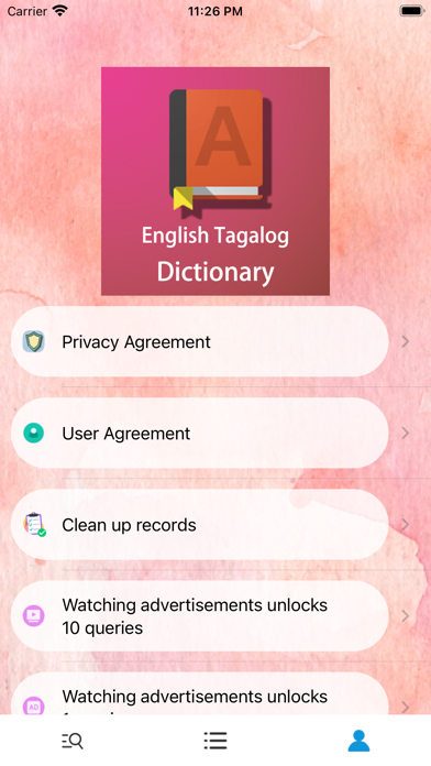 EnglishTagalog-Dictionary Screenshot