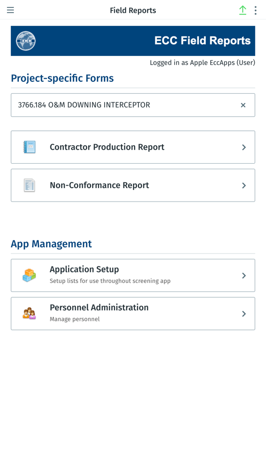 #1. ECC Field Reports (iOS) 由: Environmental Chemical Corp.