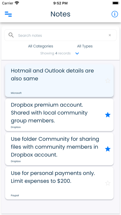 SplashID Pro 9 Screenshot