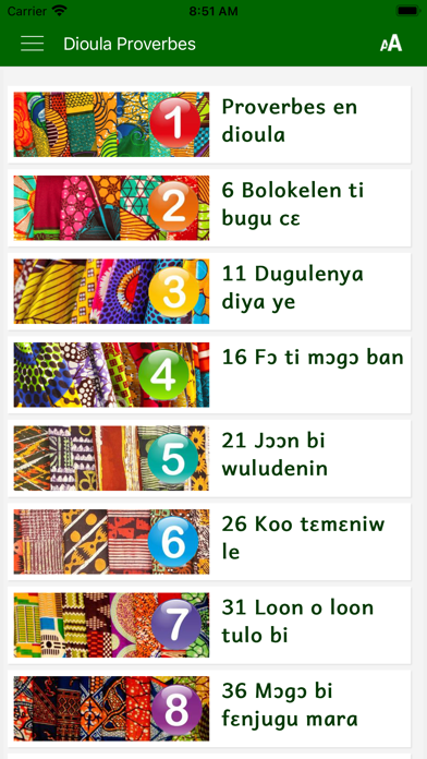 Dioula Proverbes Screenshot