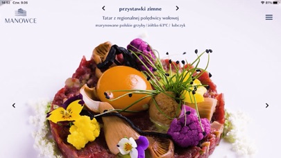 Manowce Restaurant Menu Screenshot