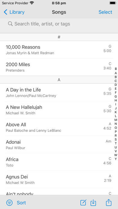 SongSheet Pro School Edition Screenshot
