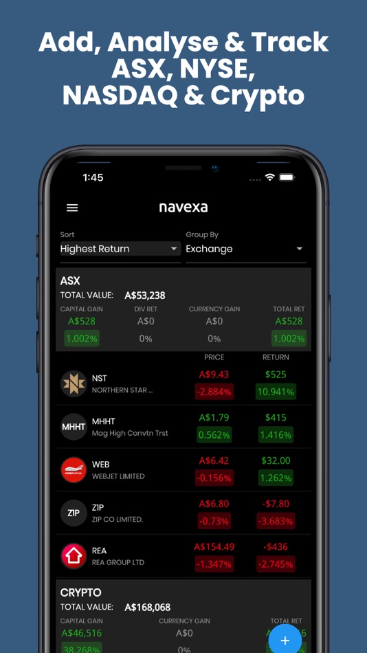 #2. Navexa Portfolio Tracker (iOS) Podle: Navexa