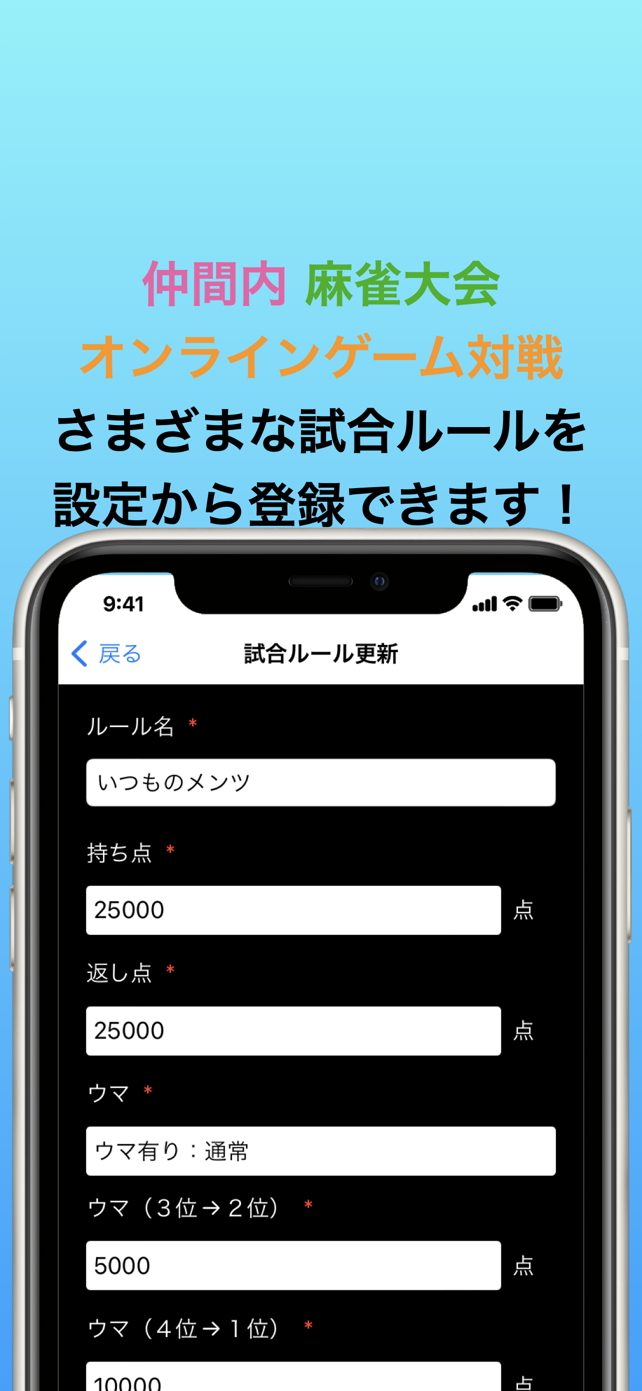 四人麻雀点数記録