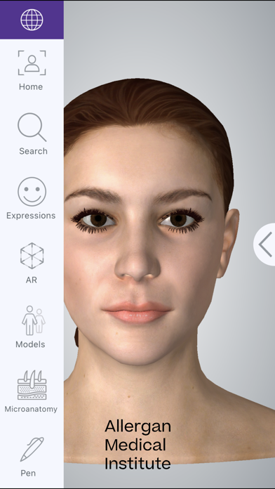 AMI Facial Anatomy Screenshot