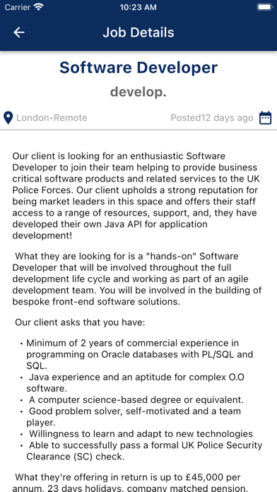 Job Postings Screenshot