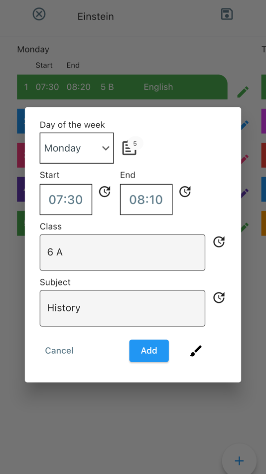#2. Class Timetables (iOS) Podle: Brasilia Tec