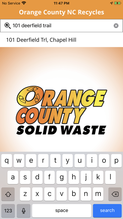 Orange County NC Recycles Screenshot