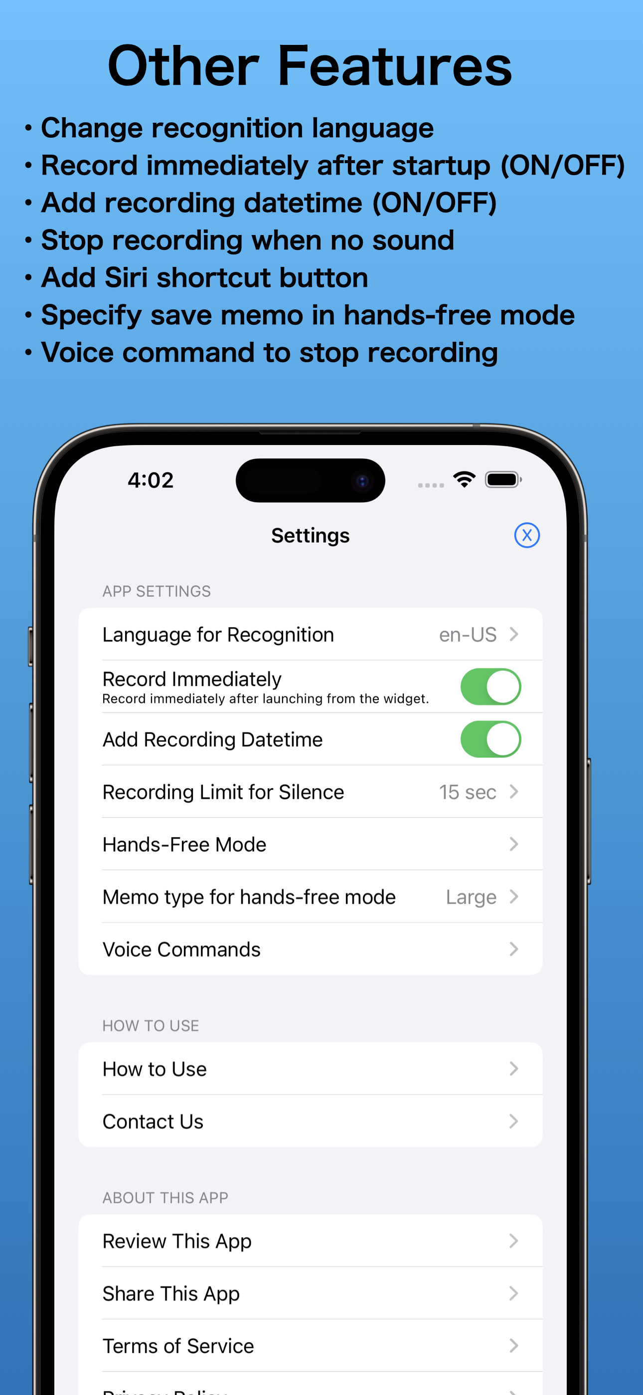 Voice Widget Memo