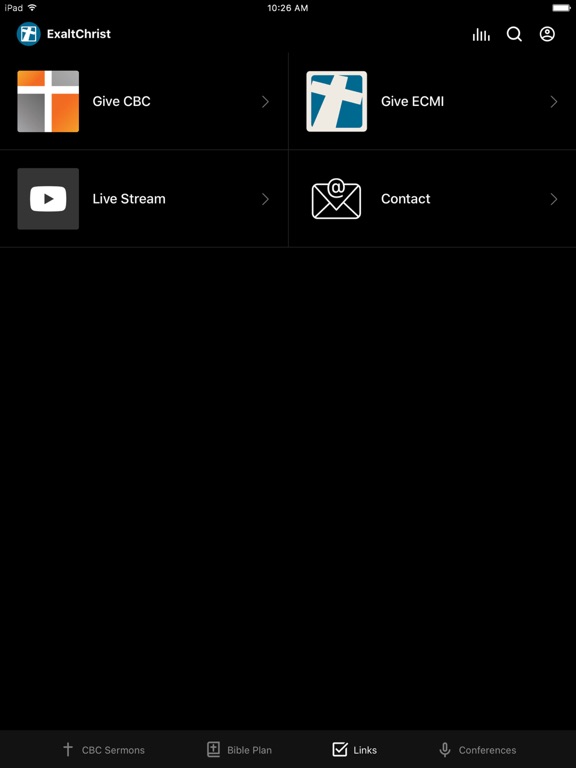 Exalting Christ Ministries iPad screenshot 2 - Education app