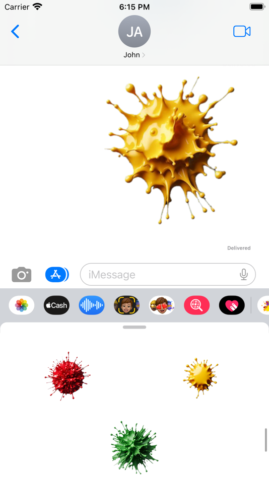 #5. Paint Splat Stickers (iOS) Podle: Paul Scott