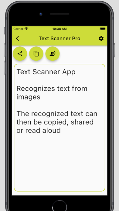 Recognize Text and let read Screenshot
