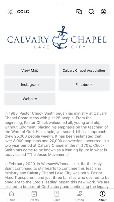 Calvary Chapel Lake City Screenshot
