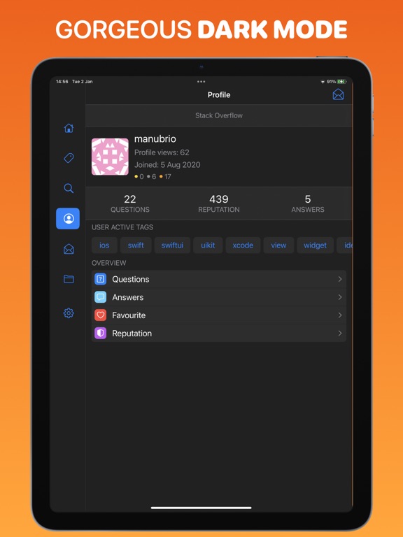 Crew - Stack Overflow Code Q&A iPad screenshot 8 - News app