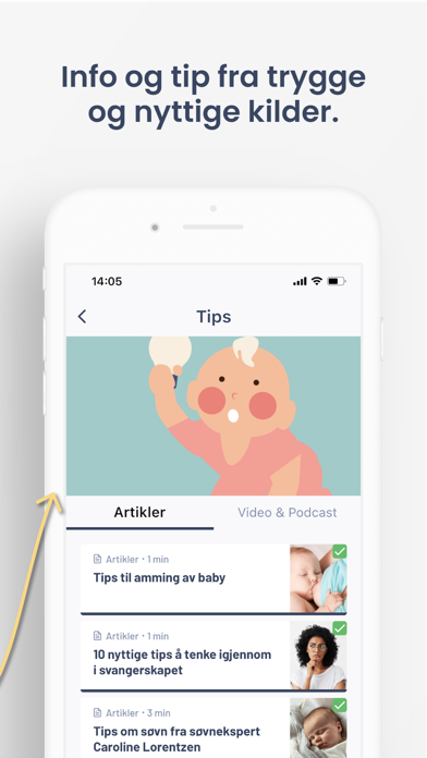Foreldre og spedbarnshjelpen Screenshot