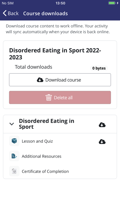 Athletics Healthspace Screenshot
