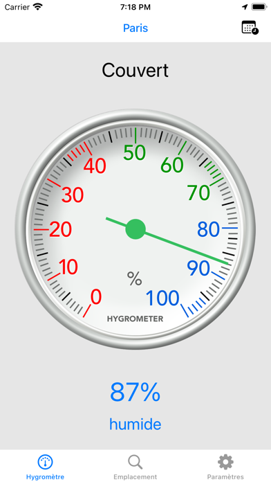 Screenshot #1 pour Hygromètre - Humidité de l'air