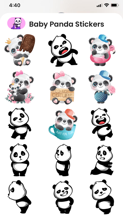 Baby Panda Stickers! Screenshot