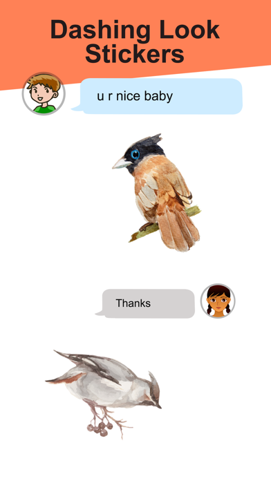 Watercolor Birds Art Stickers Screenshot