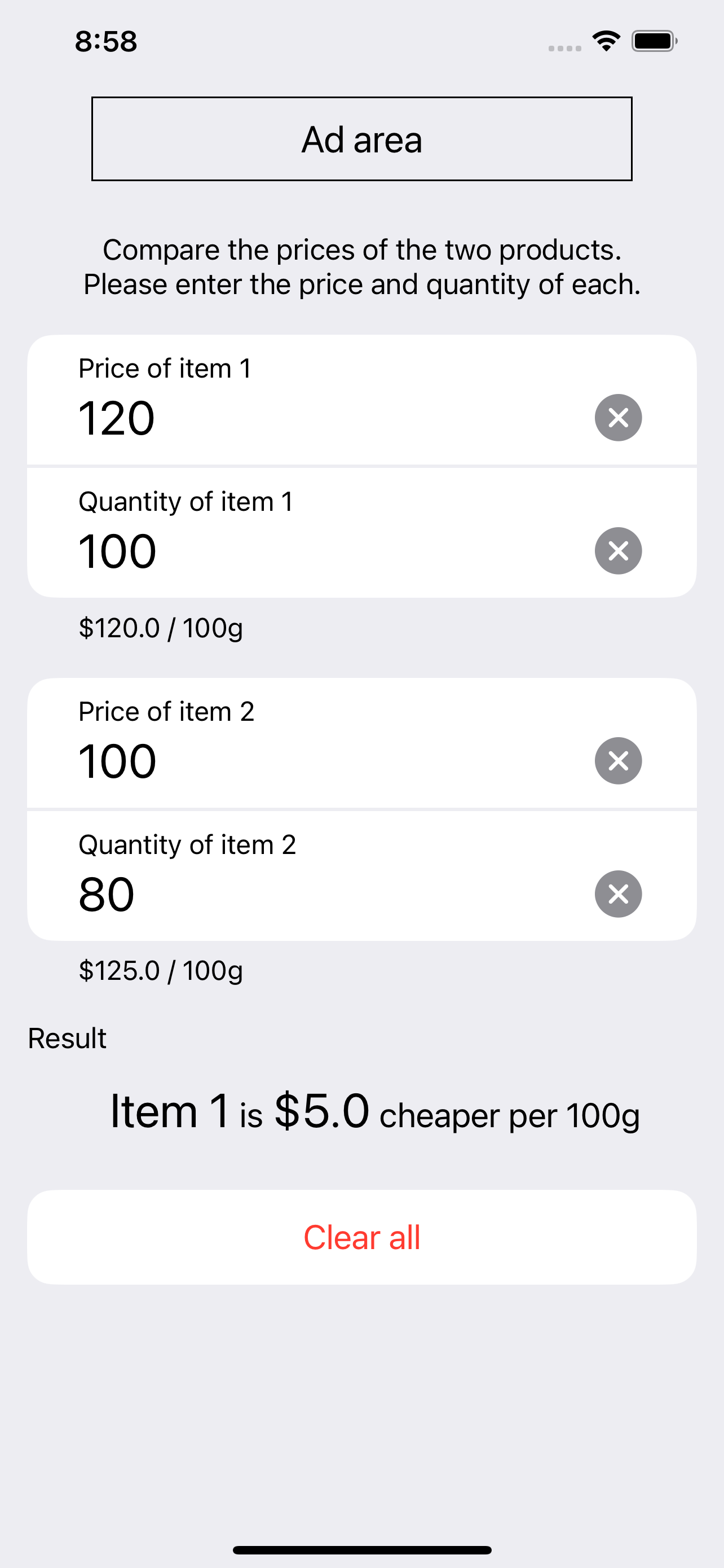 Better Deal Calculator