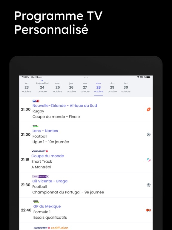 Screenshot #6 pour TV Sports - programme sportif
